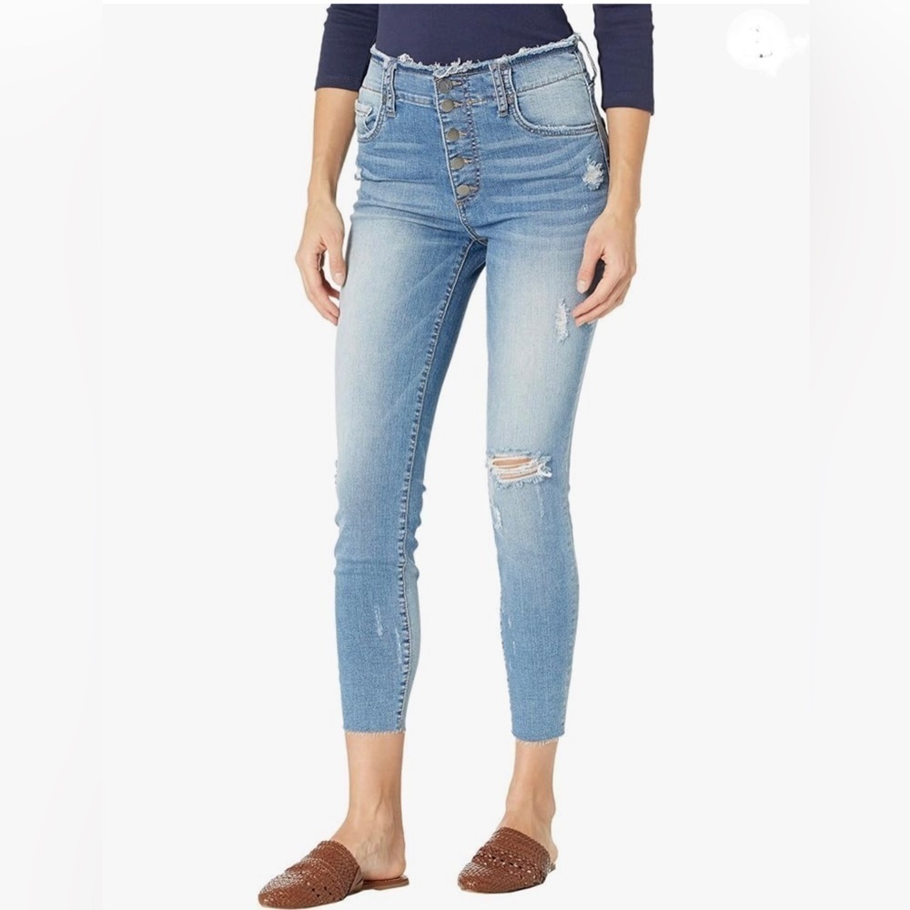 KUT from the KLOTH Jeans FAB AB Connie Ankle Skinny DISTRESSED Plus Size 16 NWT - Picture 5 of 5